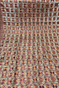 Brown Phulkari Embroidered Organza Silk Sequins Scallop Dupatta - Luxurion World