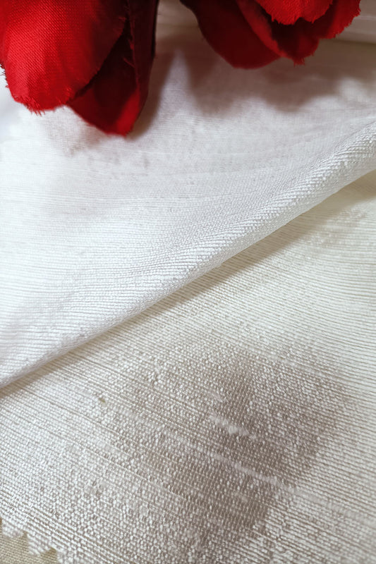 Dyeable Handloom Banarasi Pure Raw Silk Plain Fabric ( 2.5 Mtr ) - Luxurion World