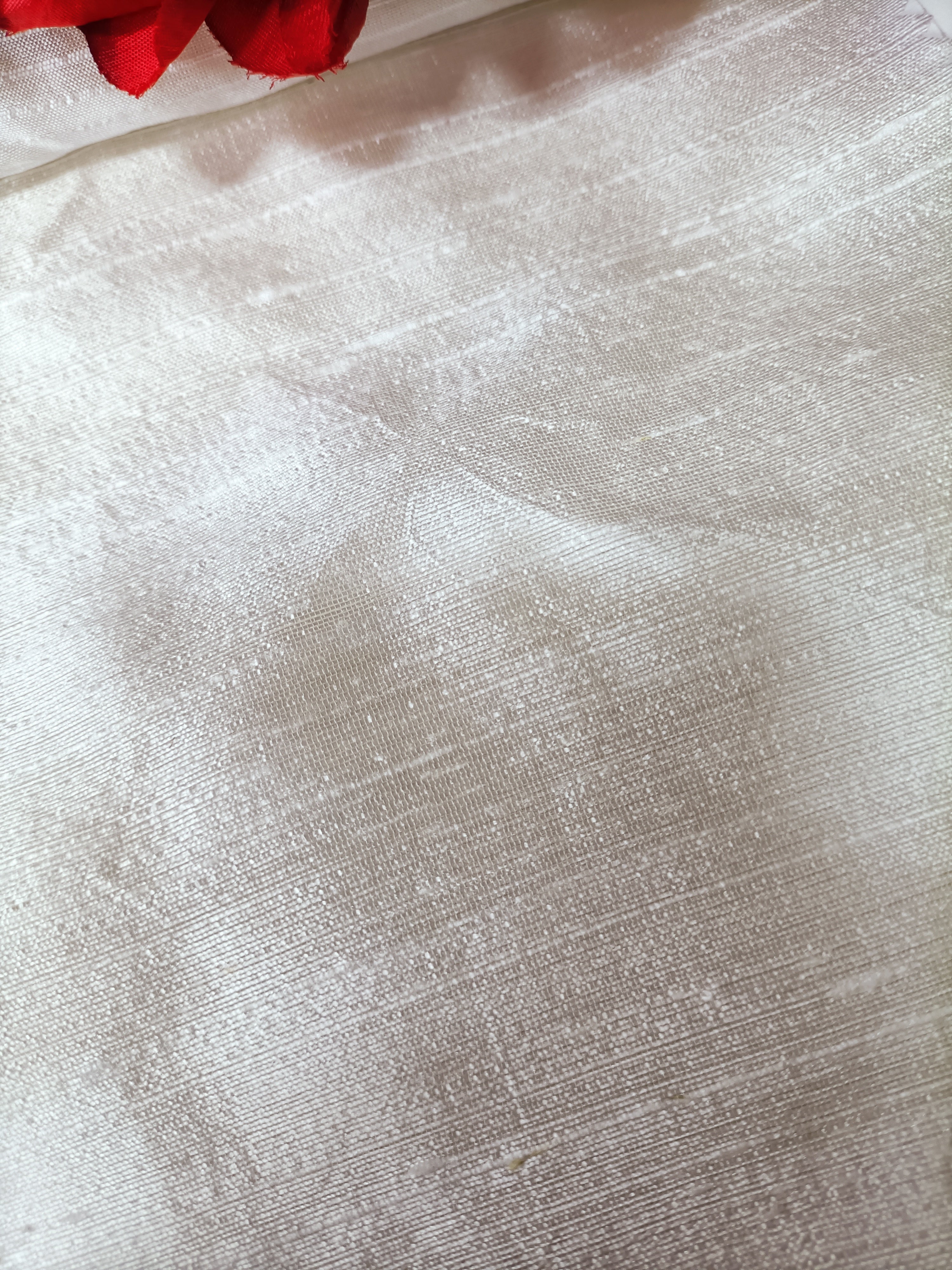 Dyeable Handloom Banarasi Pure Raw Silk Plain Fabric ( 2.5 Mtr ) - Luxurion World