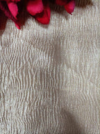 Golden Handloom Banarasi Tissue Silk Crushed Fabric ( 1 Mtr ) - Luxurion World