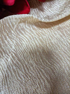 Golden Handloom Banarasi Tissue Silk Crushed Fabric ( 1 Mtr ) - Luxurion World
