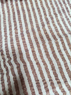 Dyeable Handloom Banarasi Pure Moonga Silk Stripe Design Fabric ( 2.5 Mtr ) - Luxurion World