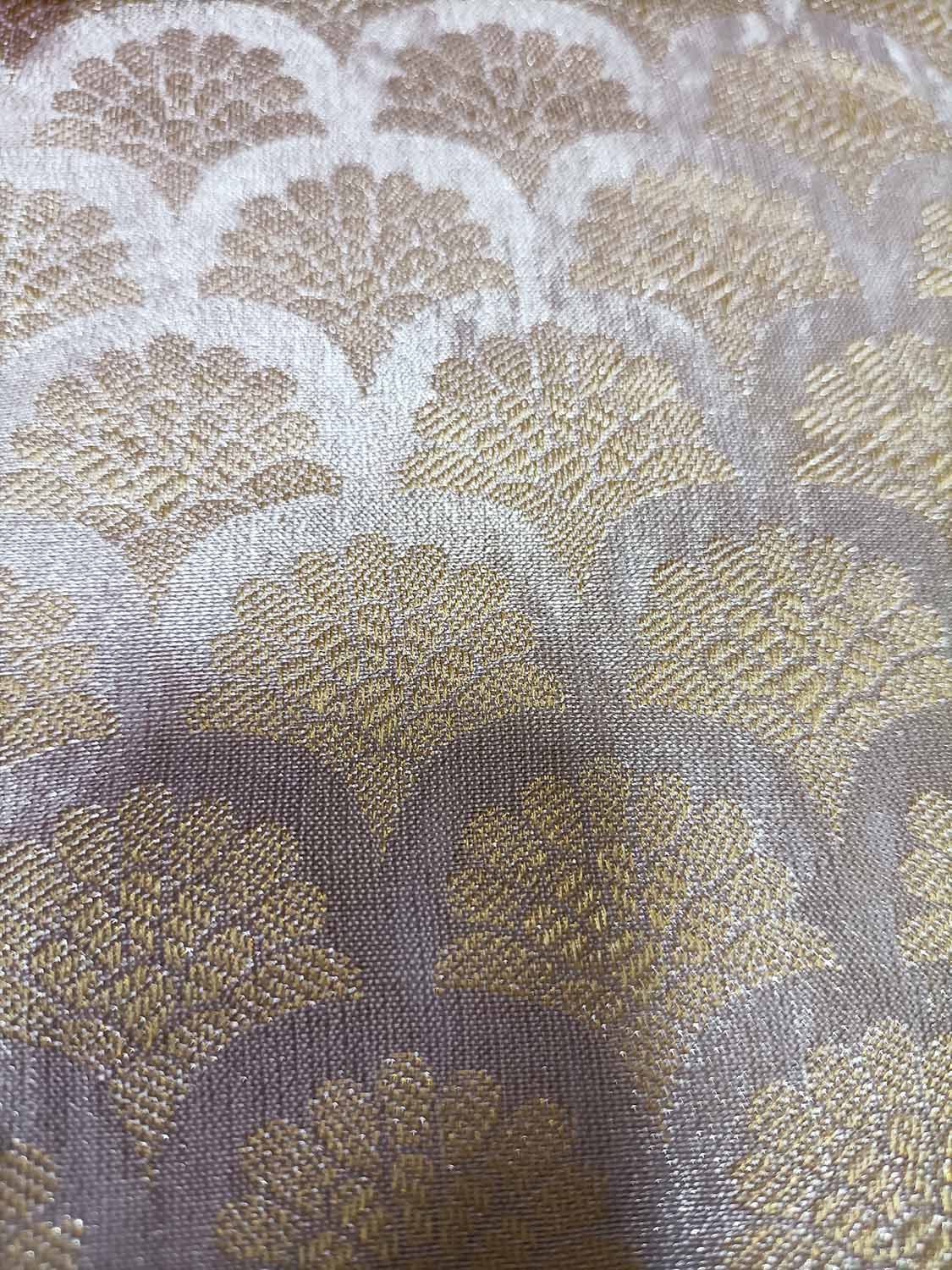 Dyeable Handloom Banarasi Pure Tissue Silk Fabric ( 2.5 Mtr ) - Luxurion World