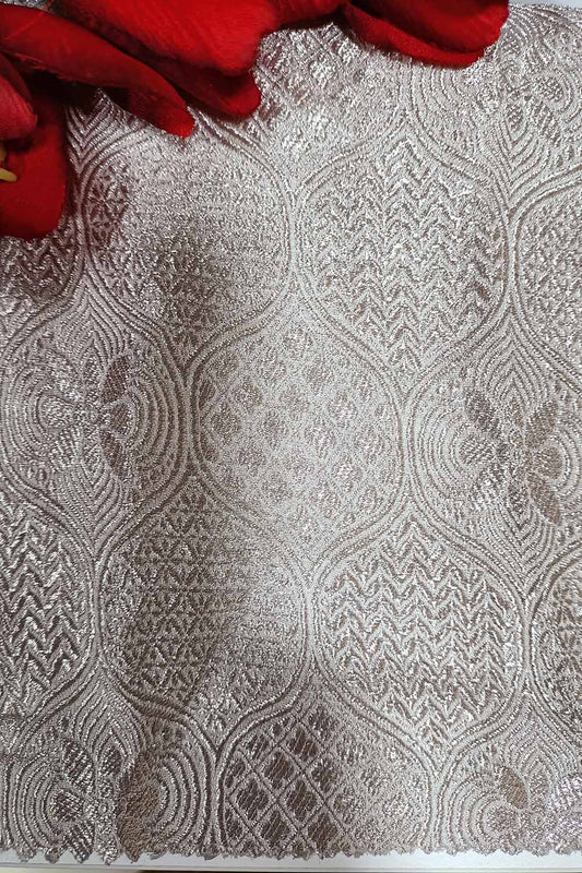 Dyeable Handloom Banarasi Pure Georgette Fabric ( 2.5 Mtr ) - Luxurion World