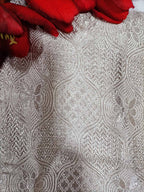 Dyeable Handloom Banarasi Pure Georgette Fabric ( 2.5 Mtr ) - Luxurion World