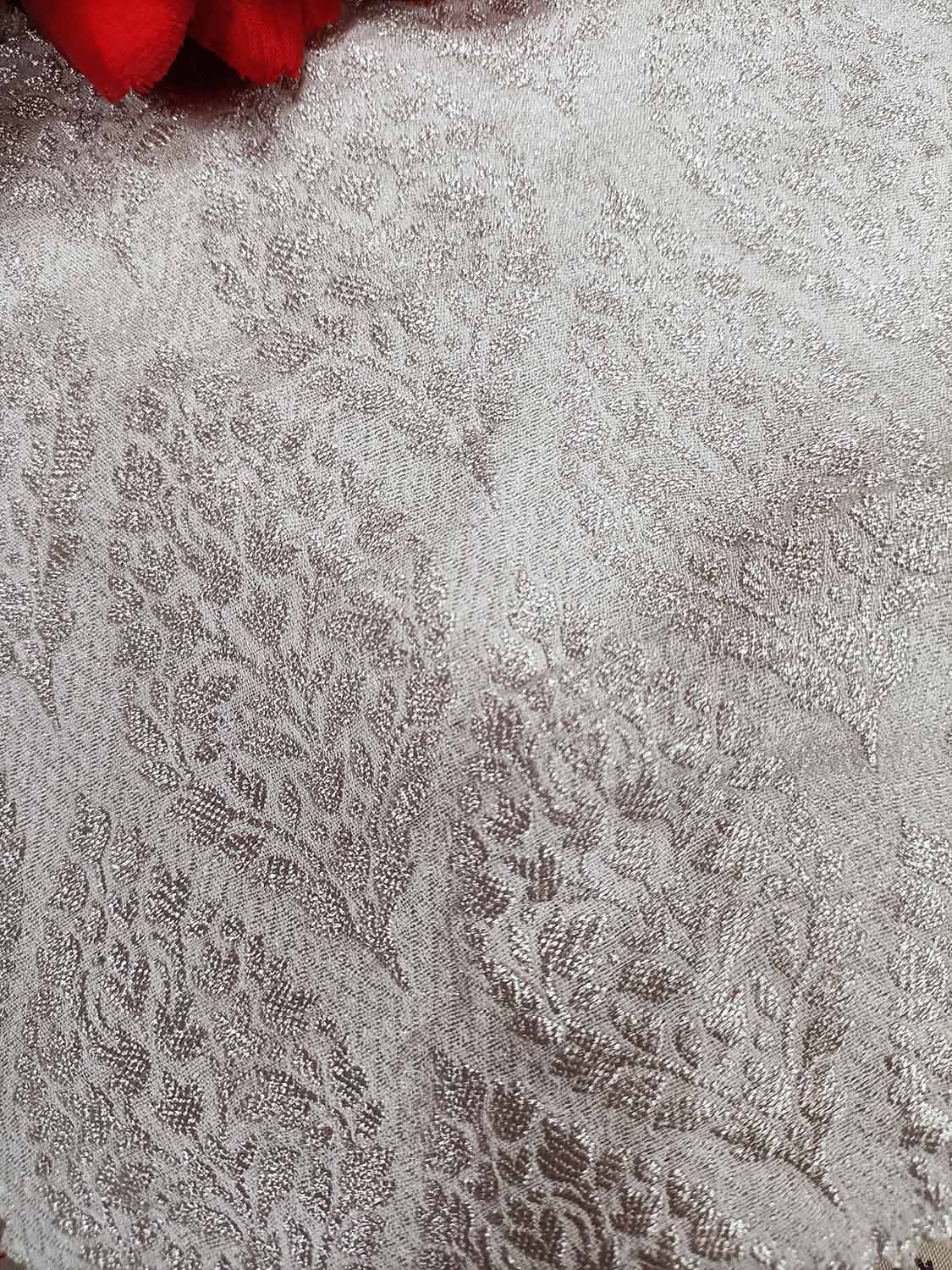 Dyeable Handloom Banarasi Pure Georgette Fabric ( 2.5 Mtr ) - Luxurion World