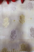 Dyeable Handloom Banarasi Pure Georgette Sona Roopa Fabric ( 2.5 Mtr ) - Luxurion World