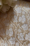 Exquisite Golden Banarasi Tissue Brocade Silk Fabric ( 2.5 Mtr ) - Luxurion World