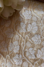 Exquisite Golden Banarasi Tissue Brocade Silk Fabric ( 2.5 Mtr ) - Luxurion World