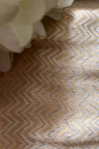 Exquisite Golden Banarasi Handloom Brocade Georgette ( 2.5 Mtr ) - Luxurion World