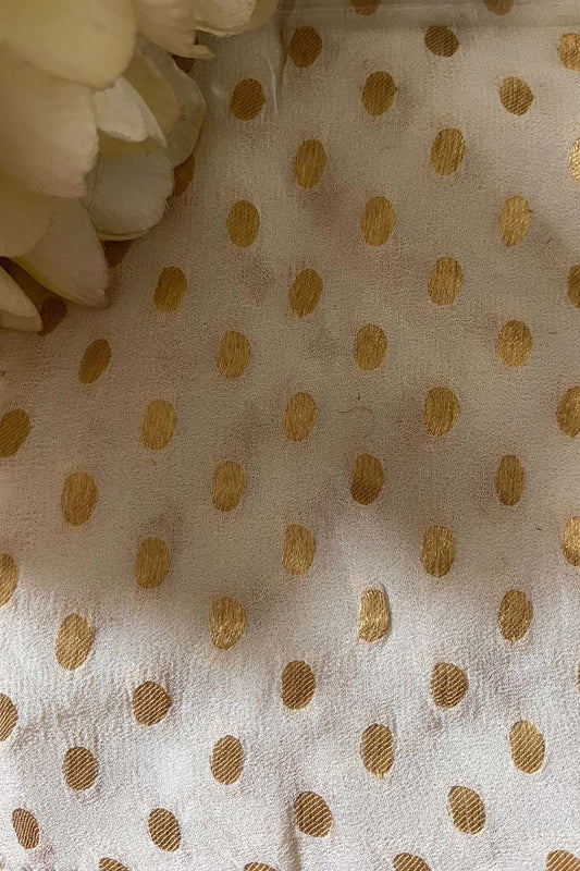 Vibrant Dyeable Banarasi Georgette Fabric ( 2.5 Mtr ) - Luxurion World