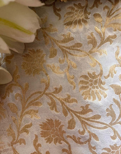 Vibrant Dyeable Banarasi Georgette Fabric ( 2.5 Mtr ) - Luxurion World