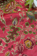 Pink Handloom Banarasi Kimkhwab Silk Meenakari Flower Design Fabric ( 2.5 Mtr ) - Luxurion World