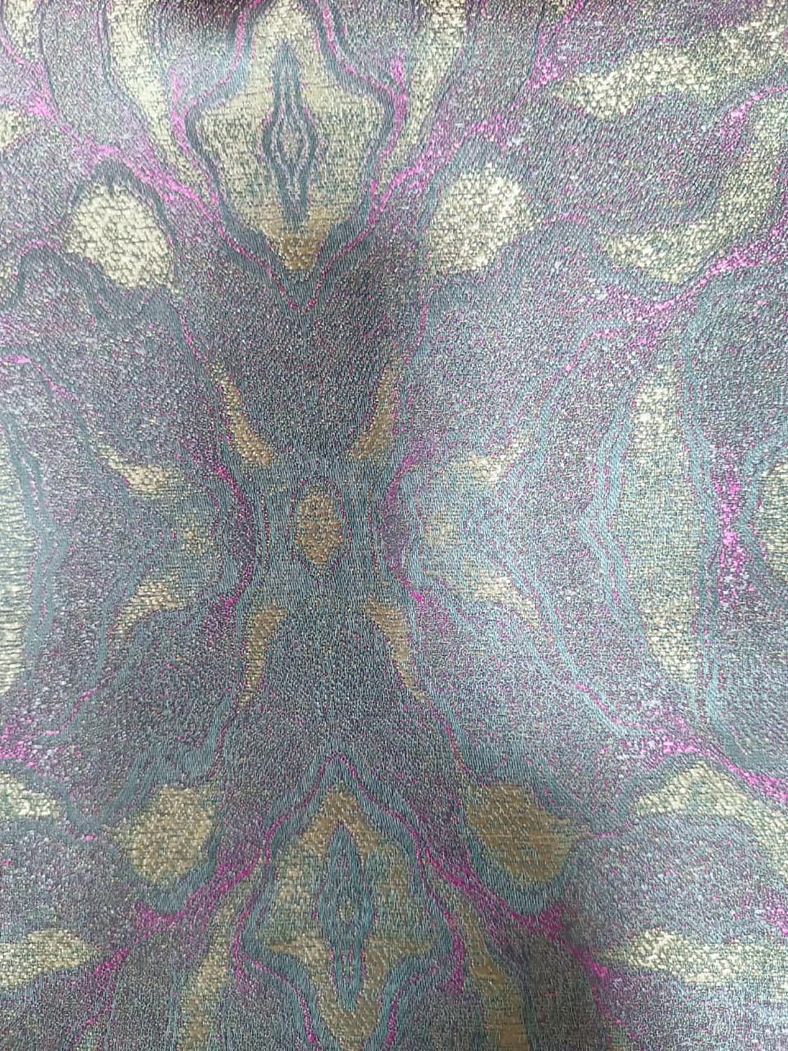 Multicolor Handloom Banarasi Silk Fabric ( 2.5 Mtr ) - Luxurion World
