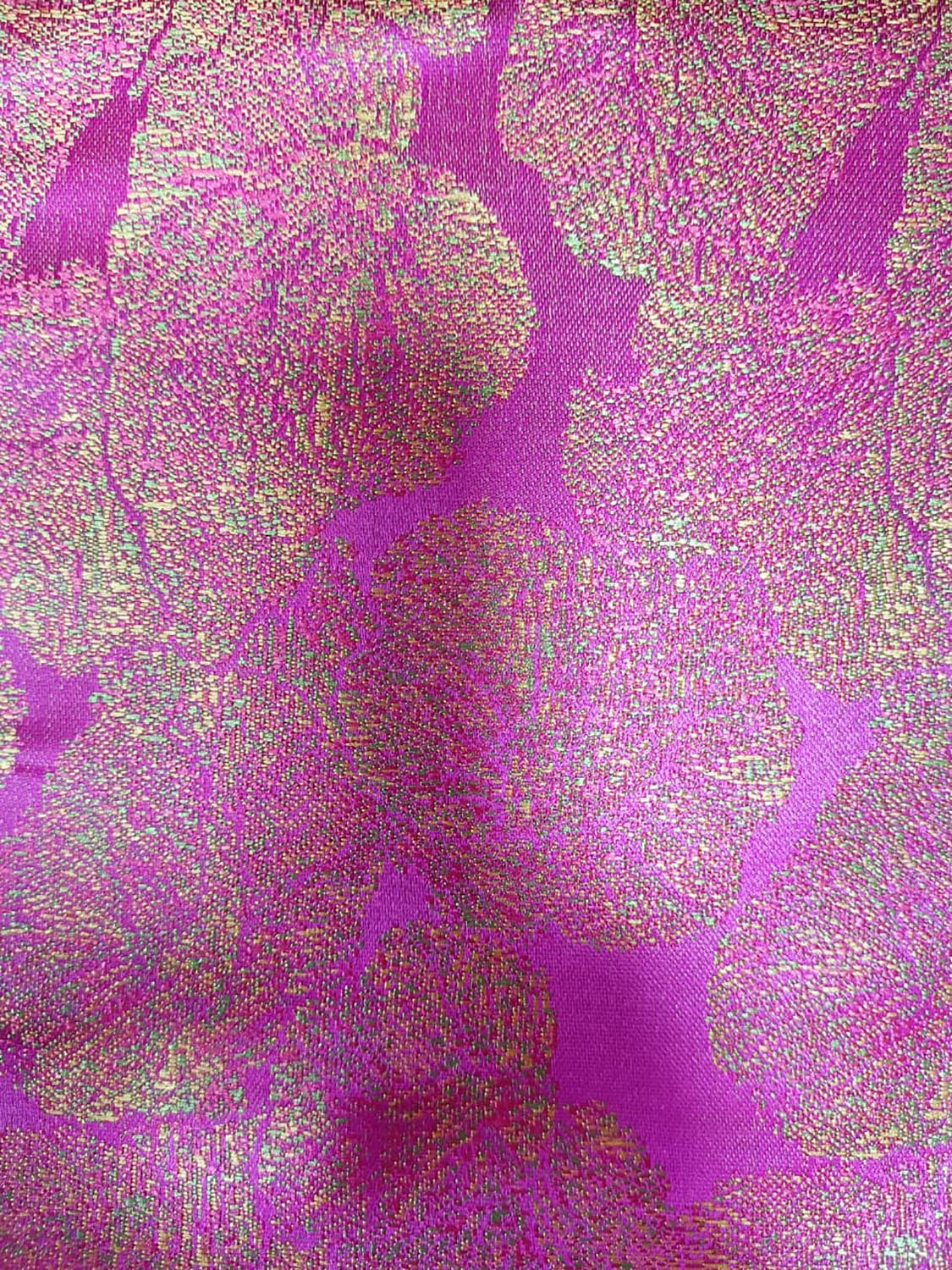 Pink Handloom Banarasi Silk Fabric ( 2.5 Mtr ) - Luxurion World