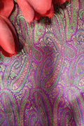 Multicolor Handloom Banarasi Tanchui Silk Fabric ( 2.5 Mtr ) - Luxurion World