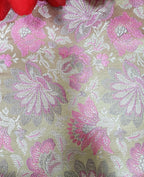 Pastel Handloom Banarasi Tanchui Silk Fabric ( 2.5 Mtr ) - Luxurion World