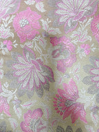 Pastel Handloom Banarasi Tanchui Silk Fabric ( 2.5 Mtr ) - Luxurion World
