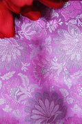 Pink Handloom Banarasi Tanchui Silk Fabric ( 2.5 Mtr ) - Luxurion World