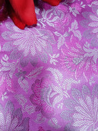 Pink Handloom Banarasi Tanchui Silk Fabric ( 2.5 Mtr ) - Luxurion World