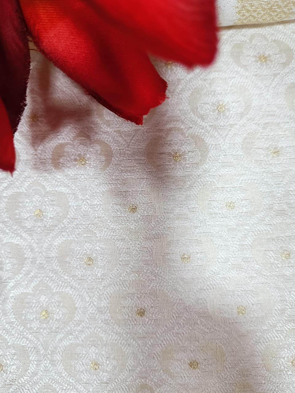 Dyeable Handloom Banarasi Silk Fabric ( 2.5 Mtr ) - Luxurion World