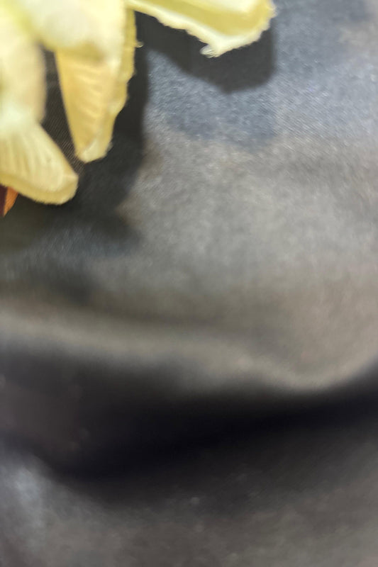 Grey Handloom Banarasi Plain Satin Silk Fabric ( 2.5 Mtr ) - Luxurion World