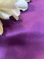Exquisite Purple Handloom Banarasi Plain Satin Silk Fabric ( 2.5 Mtr ) - Luxurion World