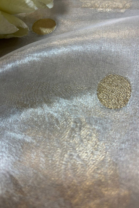 Dyeable Handloom Banarasi Tissue Organza Fabric ( 2.5 Mtr ) - Luxurion World