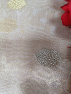 Dyeable Handloom Banarasi Tissue Crush Booti Design Fabric ( 2.5 Mtr ) - Luxurion World