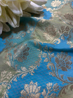 Multicolor Handloom Banarasi Silk Rangkat Fabric ( 1 Mtr ) - Luxurion World