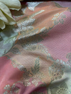 Multicolor Handloom Banarasi Silk Rangkat Fabric ( 1 Mtr ) - Luxurion World