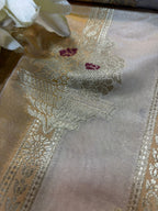 Multicolor Handloom Banarasi Silk Rangkat Fabric ( 1 Mtr ) - Luxurion World