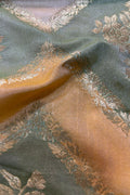 Multicolor Handloom Banarasi Silk Rangkat Fabric ( 1 Mtr ) - Luxurion World