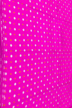 Pink Banarasi Hand Bandhej Pure Chiniya Silk Fabric ( 2.5 Mtr ) - Luxurion World