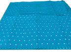 Blue Banarasi Hand Bandhej Pure Chiniya Silk Fabric ( 2.5 Mtr ) - Luxurion World