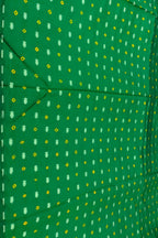 Green Banarasi Hand Bandhej Pure Chiniya Silk Fabric ( 2.5 Mtr ) - Luxurion World