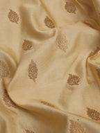 Dyeable Banarasi Pure Satin Katan Silk Fabric ( 1 Mtr ) - Luxurion World