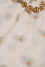 Dyeable Banarasi Silk Fabric ( 1 Mtr ) - Luxurion World