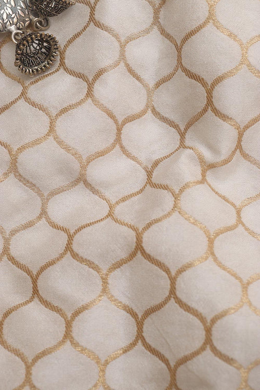 Dyeable Banarasi Silk Fabric ( 1 Mtr ) - Luxurion World