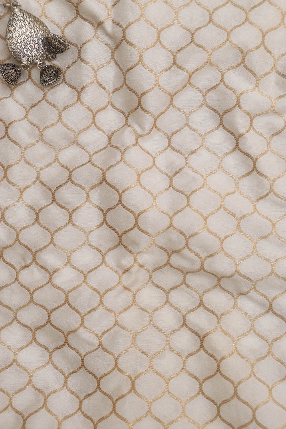 Dyeable Banarasi Silk Fabric ( 1 Mtr ) - Luxurion World