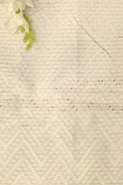 Vibrant Dyeable Banarasi Cotton Silk Fabric ( 1 Mtr ) - Luxurion World