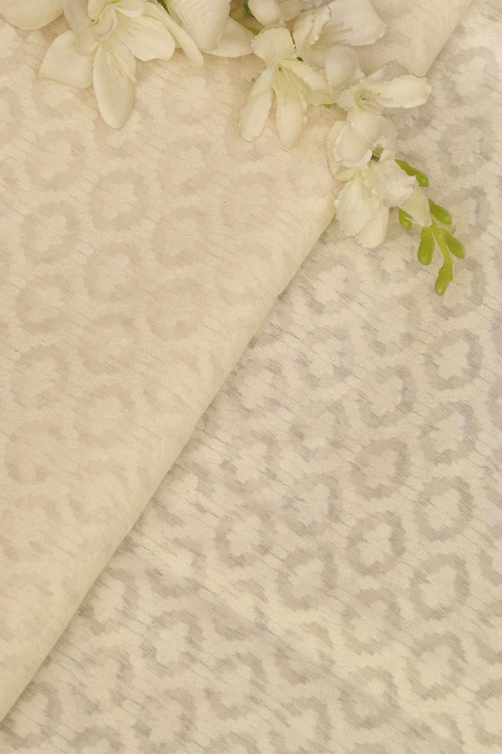 Vibrant Dyeable Banarasi Cotton Fabric Collection ( 1 Mtr ) - Luxurion World