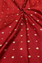 Luxurious Red Banarasi Tanchui Silk Fabric ( 1 Mtr ) - Luxurion World