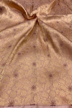 Exquisite Pink Banarasi Meenakari Pure Katan Silk Brocade Fabric ( 5 Mtr ) - Luxurion World
