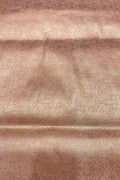 Pink Handloom Banarasi Pure Katan Silk Brocade Double Zari Fabric ( 2.5 Mtr ) - Luxurion World