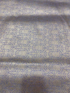 Blue Handloom Banarasi Pure Katan Silk Brocade Double Zari Fabric ( 2.5 Mtr ) - Luxurion World