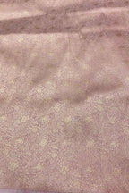 Luxurious Pink Handloom Banarasi Pure Katan Silk Brocade Double Zari Fabric ( 2.5 Mtr ) - Luxurion World