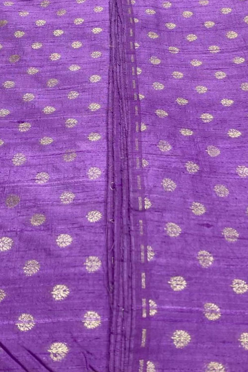 Exquisite Purple Banarasi Pure Raw Silk Fabric ( 2.5 Mtrs ) - Luxurion World
