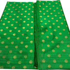 Green Banarasi Pure Raw Silk Fabric ( 2.5 Mtrs ) - Luxurion World