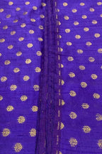 Exquisite Purple Banarasi Pure Raw Silk Fabric ( 2.5 Mtrs ) - Luxurion World